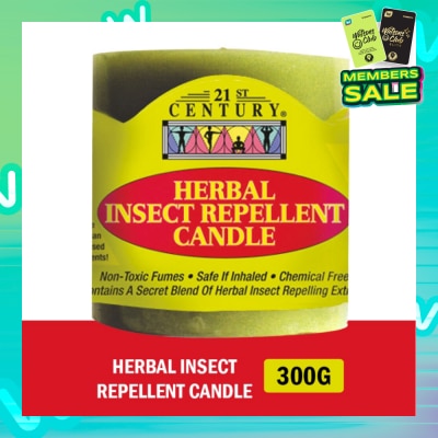21ST CENTURY Herbal Chemical-Free Insect Repellent Candle (For Outdoor & Indoor Use) 300g