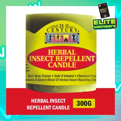 21ST CENTURY Herbal Chemical-Free Insect Repellent Candle (For Outdoor & Indoor Use) 300g