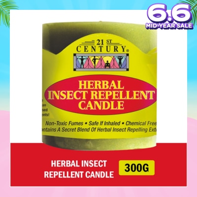 21ST CENTURY Herbal Chemical-Free Insect Repellent Candle (For Outdoor & Indoor Use) 300g