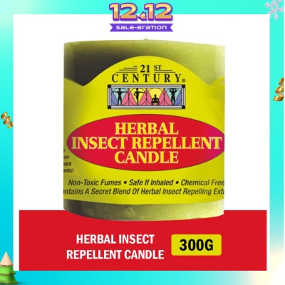 21ST CENTURY Herbal Chemical-Free Insect Repellent Candle (For Outdoor & Indoor Use) 300g