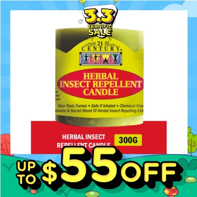 21ST CENTURY Herbal Chemical-Free Insect Repellent Candle (For Outdoor & Indoor Use) 300g