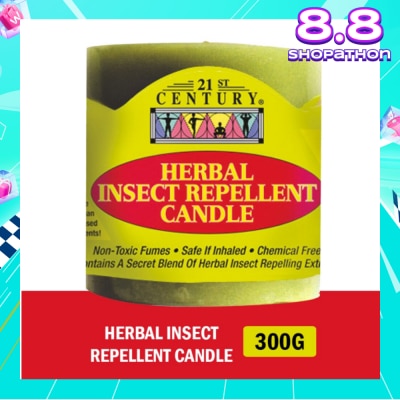 21ST CENTURY Herbal Chemical-Free Insect Repellent Candle (For Outdoor & Indoor Use) 300g