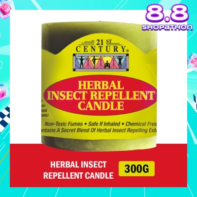 21ST CENTURY Herbal Chemical-Free Insect Repellent Candle (For Outdoor & Indoor Use) 300g