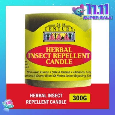 21ST CENTURY Herbal Chemical-Free Insect Repellent Candle (For Outdoor & Indoor Use) 300g