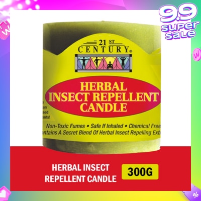 21ST CENTURY Herbal Chemical-Free Insect Repellent Candle (For Outdoor & Indoor Use) 300g