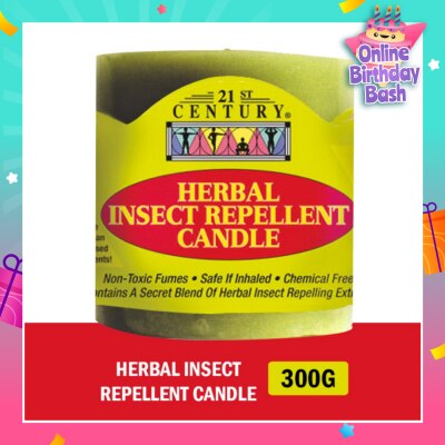 21ST CENTURY Herbal Chemical-Free Insect Repellent Candle (For Outdoor & Indoor Use) 300g