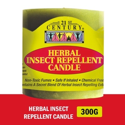 21ST CENTURY Herbal Chemical-Free Insect Repellent Candle (For Outdoor & Indoor Use) 300g