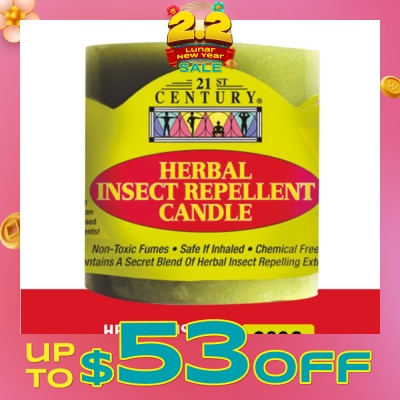 21ST CENTURY Herbal Chemical-Free Insect Repellent Candle (For Outdoor & Indoor Use) 300g