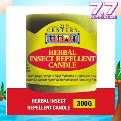 21ST CENTURY Herbal Chemical-Free Insect Repellent Candle (For Outdoor & Indoor Use) 300g