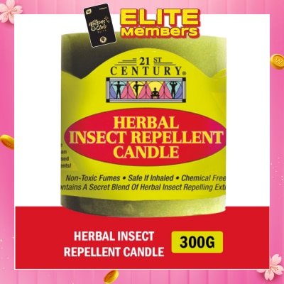 21ST CENTURY Herbal Chemical-Free Insect Repellent Candle (For Outdoor & Indoor Use) 300g