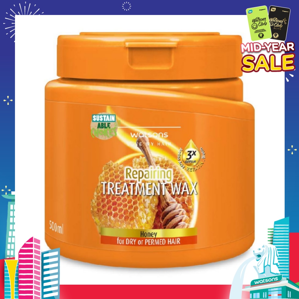 Honey Repairing Hair Treatment Wax for Dry and Permed Hair 500ml