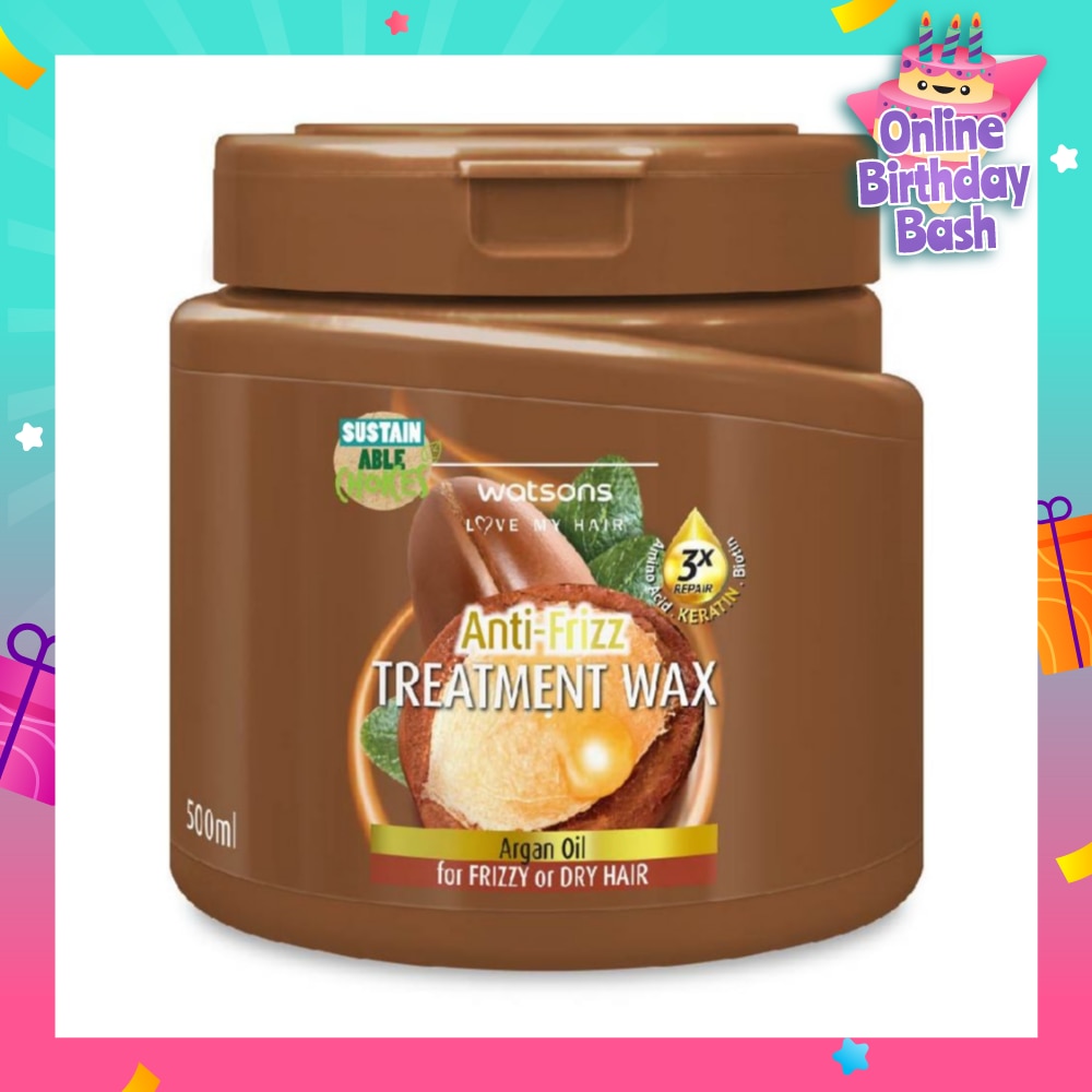 Argan Anti-Frizz Hair Treatment Wax for Frizzy or Dry Hair 500ml