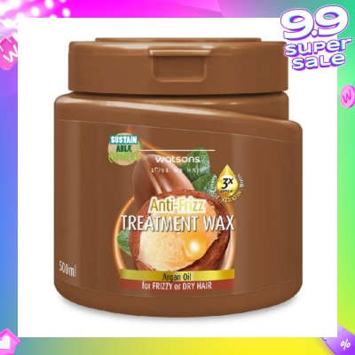 WATSONS Argan Anti-Frizz Hair Treatment Wax for Frizzy or Dry Hair 500ml
