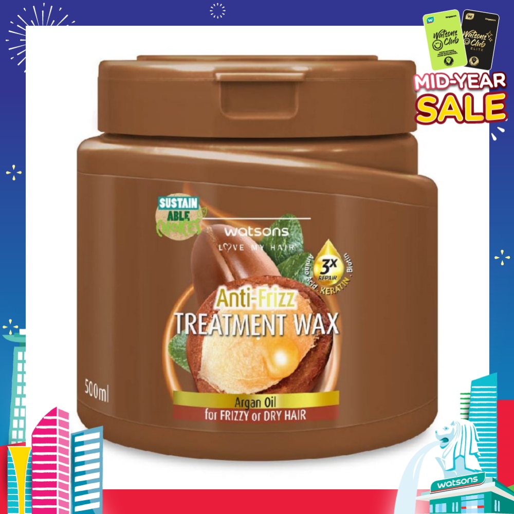 Argan Anti-Frizz Hair Treatment Wax for Frizzy or Dry Hair 500ml