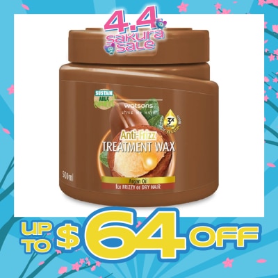 WATSONS - Argan Anti-Frizz Hair Treatment Wax for Frizzy or Dry Hair 500ml