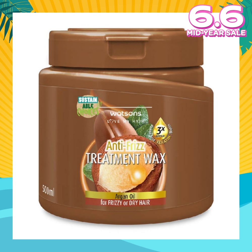 Argan Anti-Frizz Hair Treatment Wax for Frizzy or Dry Hair 500ml