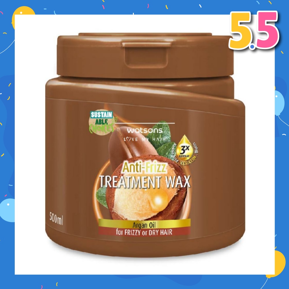 Argan Anti-Frizz Hair Treatment Wax for Frizzy or Dry Hair 500ml