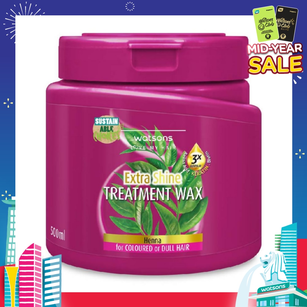 Henna Extra Shine Hair Treatment Wax for coloured or Dull Hair 500ml