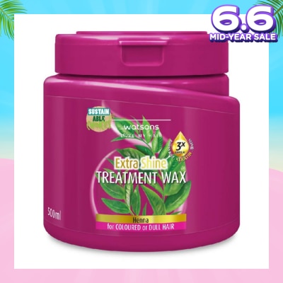WATSONS Henna Extra Shine Hair Treatment Wax for coloured or Dull Hair 500ml