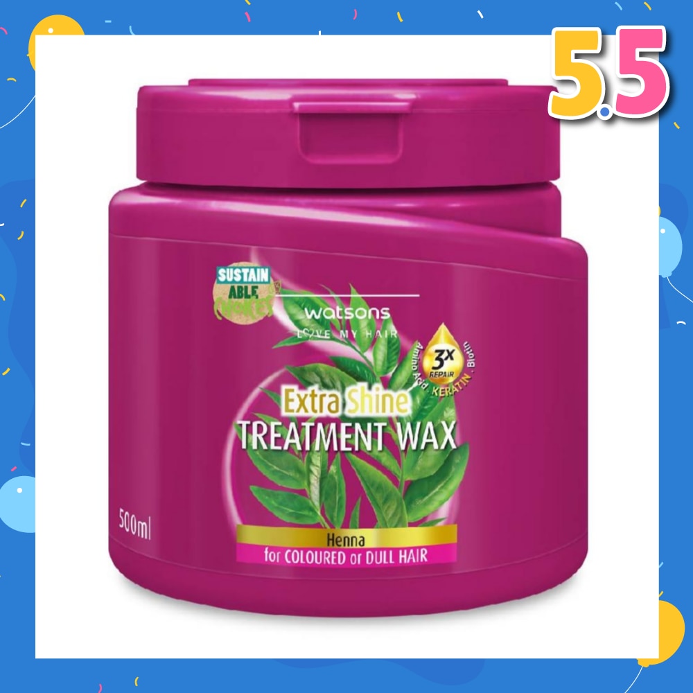 Henna Extra Shine Hair Treatment Wax for coloured or Dull Hair 500ml