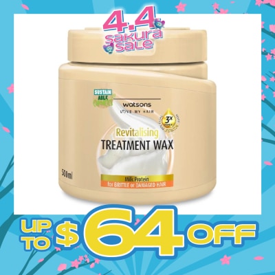 WATSONS - Milk Protein Revitalising Hair Treatment Wax for Brittle or Damaged Hair 500ml