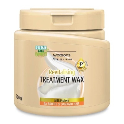 WATSONS Milk Protein Revitalising Hair Treatment Wax for Brittle or Damaged Hair 500ml