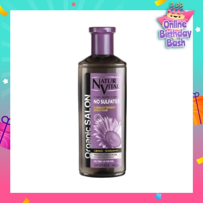 NATURVITAL Organic Salon No Sulfates Colour Protect Shampoo (For Colour Treated Hair) 300ml