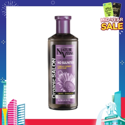 NATURVITAL Organic Salon No Sulfates Colour Protect Shampoo (For Colour Treated Hair) 300ml