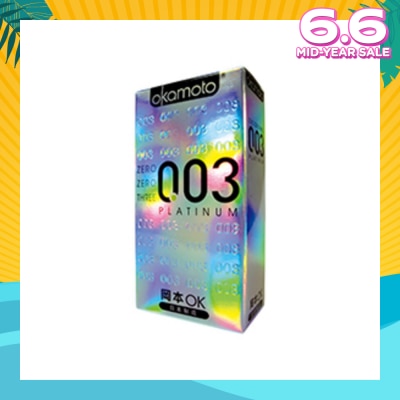 OKAMOTO® 0.03 Platinum Latex Condoms 10s