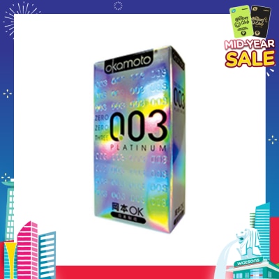 OKAMOTO® 0.03 Platinum Latex Condoms 10s