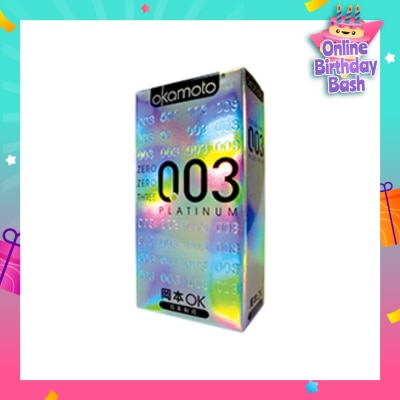 OKAMOTO® 0.03 Platinum Latex Condoms 10s