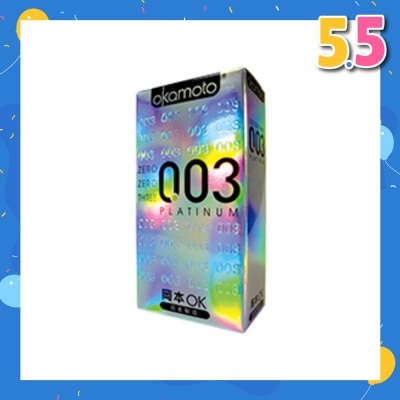 OKAMOTO® 0.03 Platinum Latex Condoms 10s