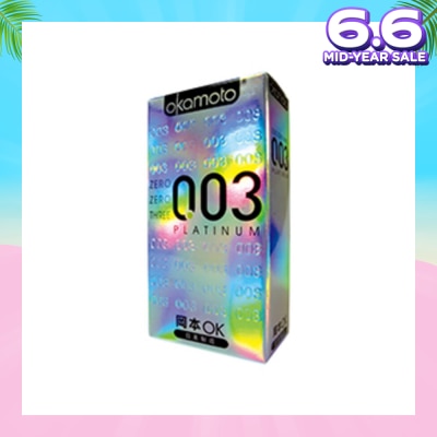OKAMOTO® 0.03 Platinum Latex Condoms 10s