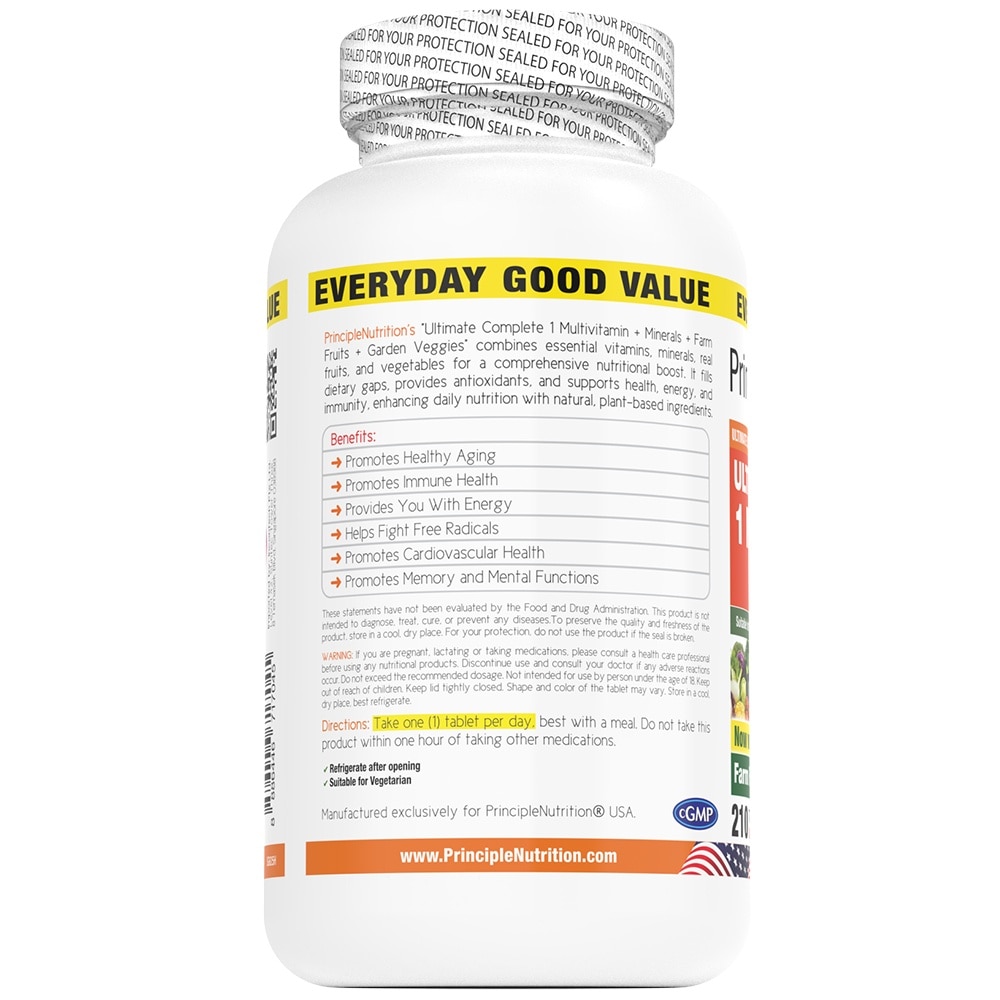Ultimate Complete 1 Multivitamin + Minerals Tablet (Suitable For Vegetarian) 210s