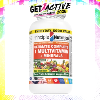 PRINCIPLE NUTRITION - Ultimate Complete 1 Multivitamin + Minerals Tablet (Suitable For Vegetarian) 210s image