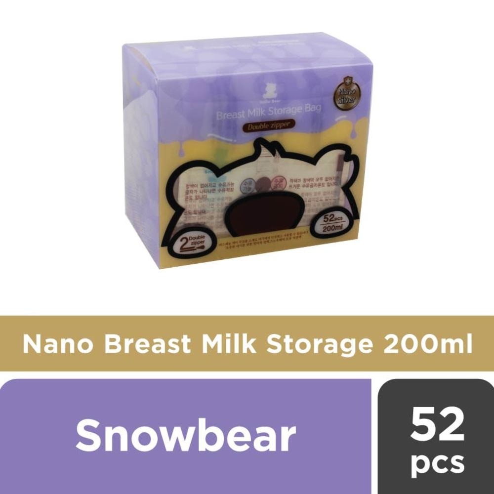 Nano Breast Milk Storage Bag with Temperature Sensor (Each bag contains Nano Silver) 52s x 200ml