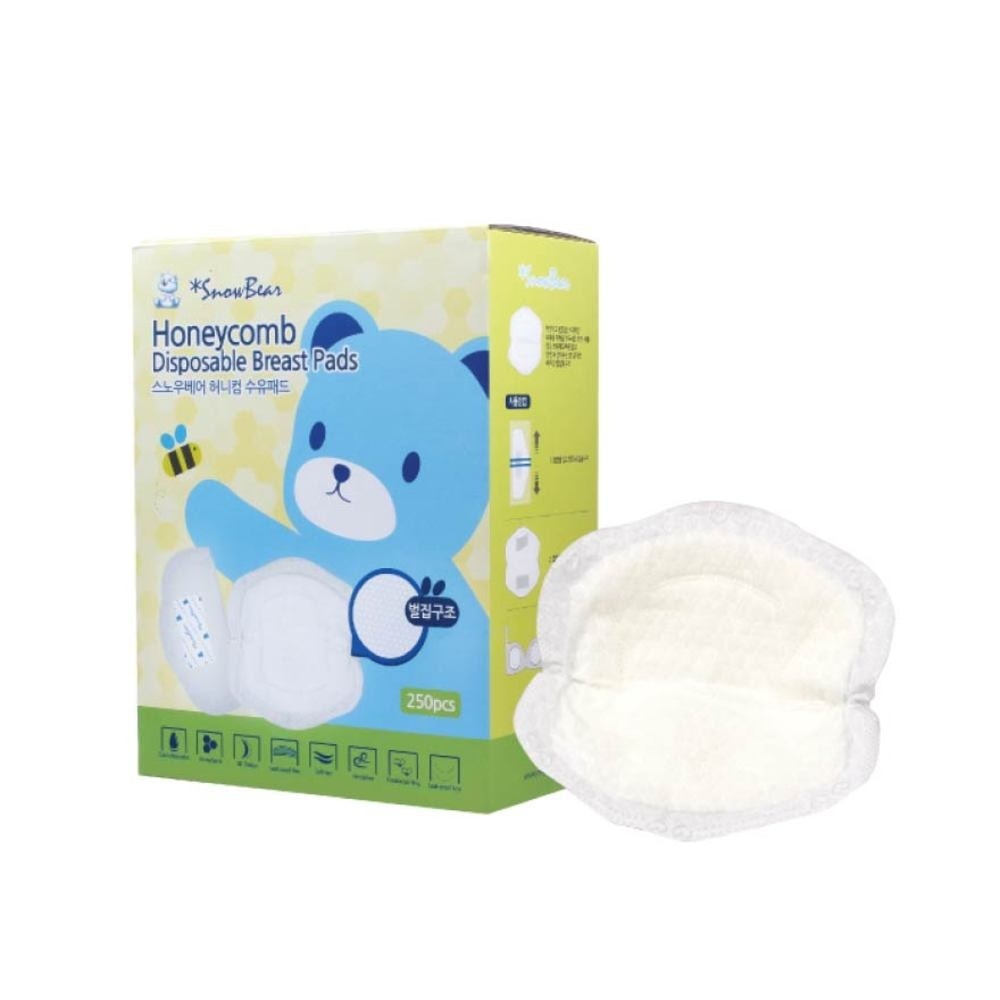 Disposable Leakproof Breast Pad (3D Soft Cotton Honeycomb Design Reduce Skin Irritation) 250s