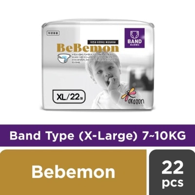 BEBEMON Baby Diaper Band Type Size XL Chlorine Free PEFC & FSC Certified (Best For Babies Weighing 13Kg++) 22s