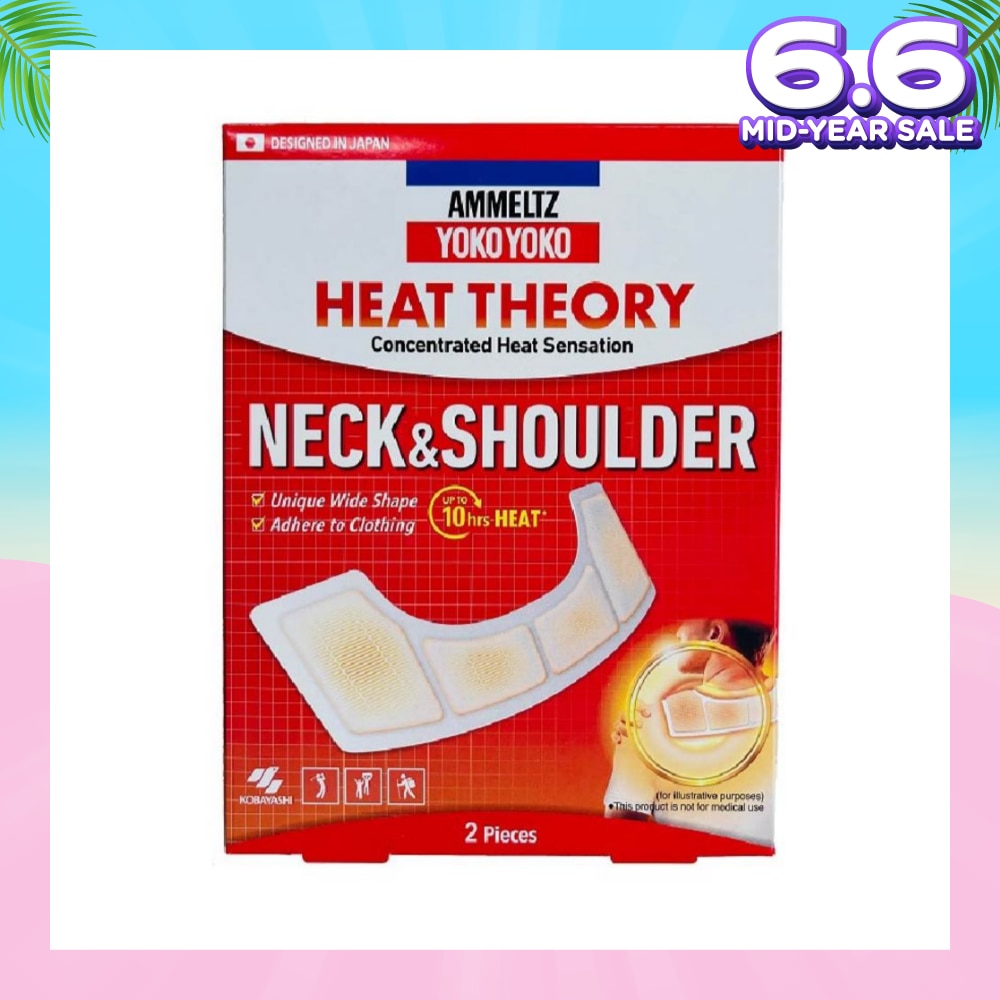 Yoko Yoko Heat Theory Concentrated Heat Sensation Neck & Shoulder Pain Patch Relief Unique Wide Shape (Pain Relief Up to 12 Hours) 2s