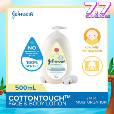 JOHNSON'S Baby Baby Cottontouch Face And Body Lotion Blended With Natural Cotton (Specially For Newborn) 500ml