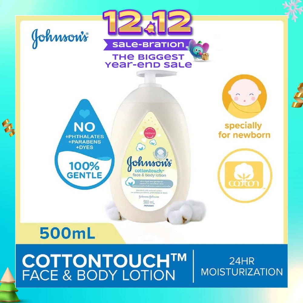 Baby Cottontouch Face And Body Lotion Blended With Natural Cotton (Specially For Newborn) 500ml