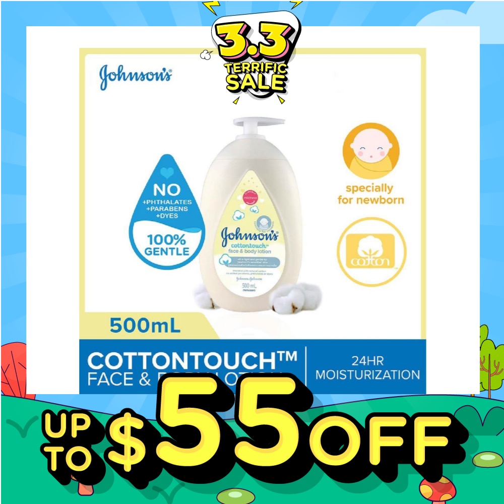Baby Cottontouch Face And Body Lotion Blended With Natural Cotton (Specially For Newborn) 500ml