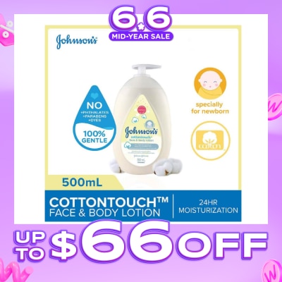 JOHNSON'S Baby - Baby Cottontouch Face And Body Lotion Blended With Natural Cotton (Specially For Newborn) 500ml