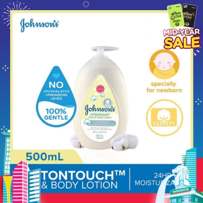 JOHNSON'S Baby Baby Cottontouch Face And Body Lotion Blended With Natural Cotton (Specially For Newborn) 500ml