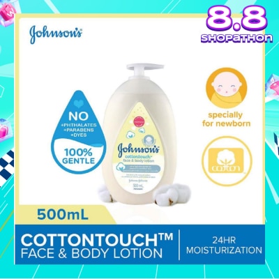 JOHNSON'S Baby Baby Cottontouch Face And Body Lotion Blended With Natural Cotton (Specially For Newborn) 500ml
