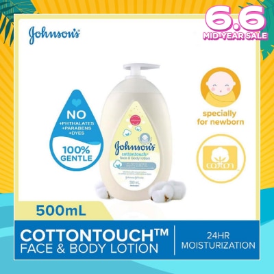 JOHNSON'S Baby Baby Cottontouch Face And Body Lotion Blended With Natural Cotton (Specially For Newborn) 500ml
