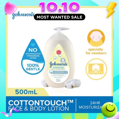 JOHNSON'S Baby Baby Cottontouch Face And Body Lotion Blended With Natural Cotton (Specially For Newborn) 500ml image