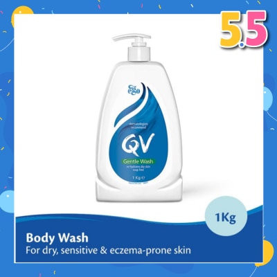 EGO QV Gentle Wash (Body Wash For Dry + Sensitive & Eczema-Prone Skin) 1kg