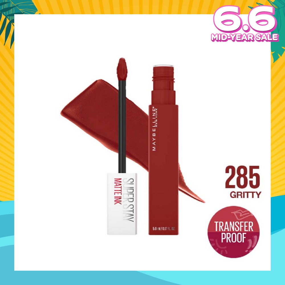 Superstay Matte Ink Long Lasting Liquid Lipstick 285 Gritty 5ml
