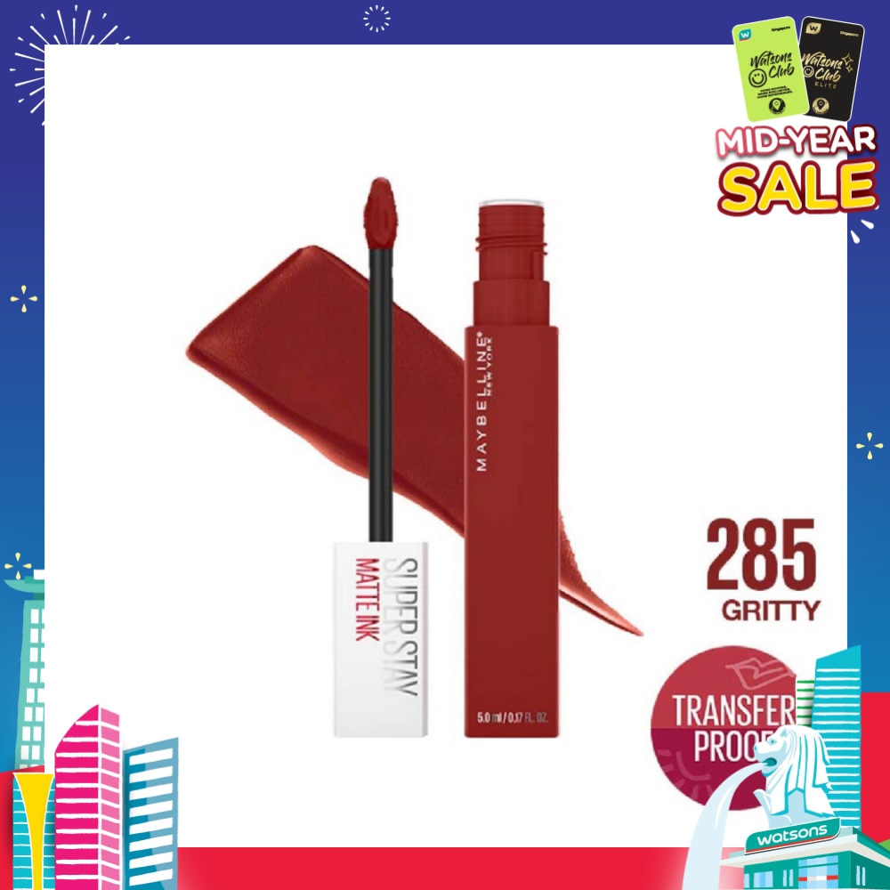 Superstay Matte Ink Long Lasting Liquid Lipstick 285 Gritty 5ml